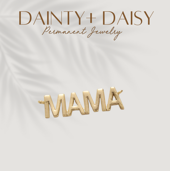 MAMA BOLD FONT 14K GOLD CHARM