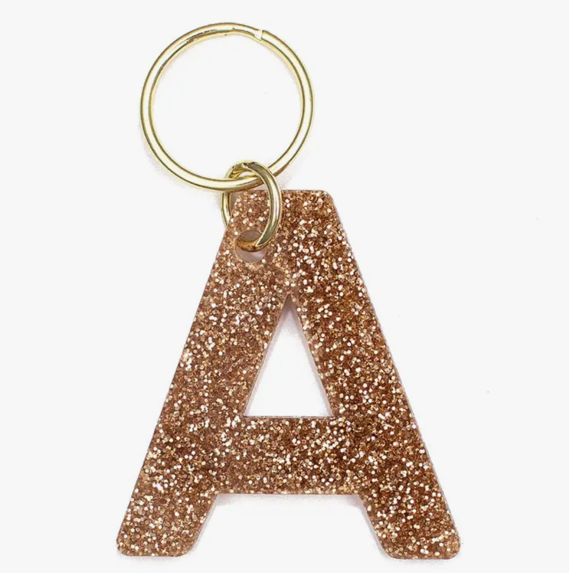 Load image into Gallery viewer, Glitter Acrylic Initial Keychains
