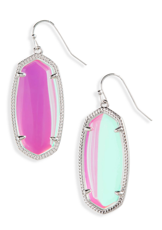 Elle Drop Earring in Dichroic Glass | Multiple Colors