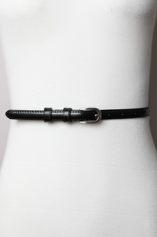 Load image into Gallery viewer, Skinny Buckle Leather Cinch Belt | Multiple Colors
