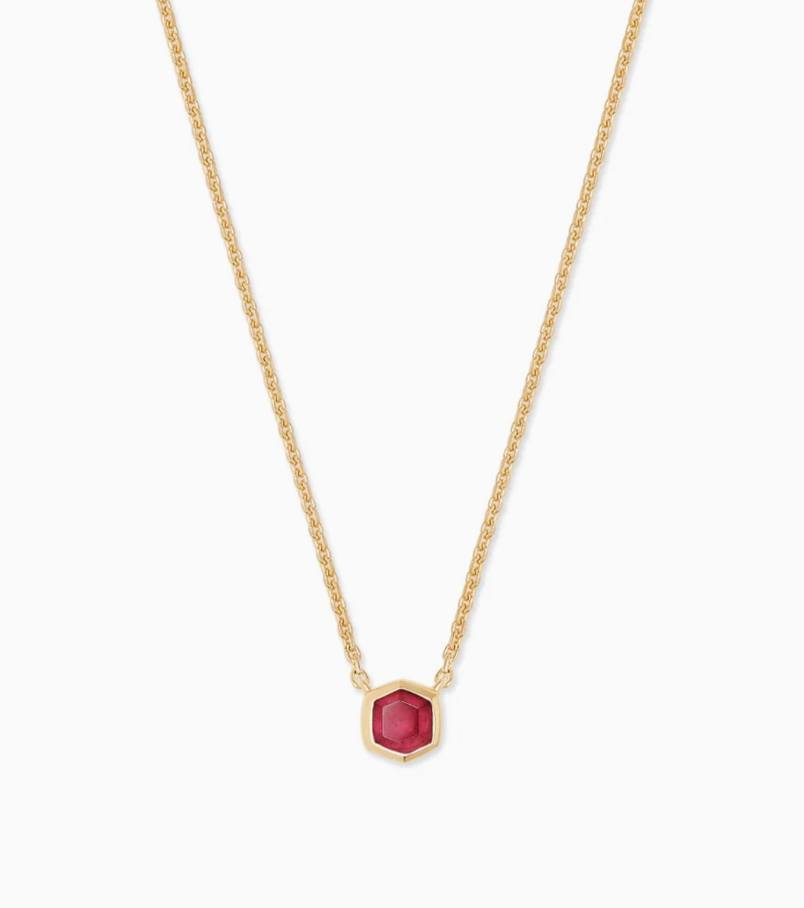 Davie Necklace in 18k Gold Vermeil Birthstone | Multiple Colors