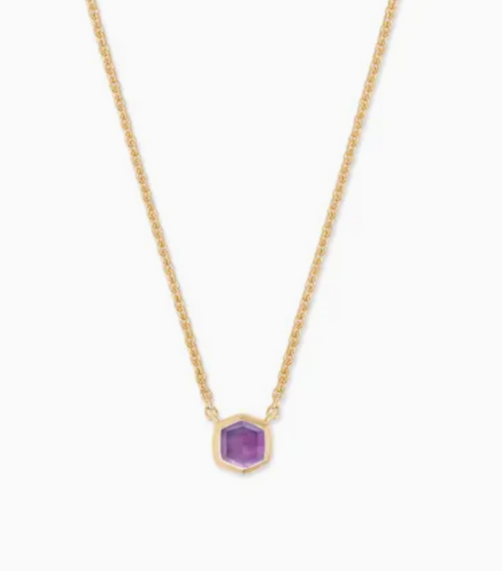 Davie Necklace in 18k Gold Vermeil Birthstone | Multiple Colors