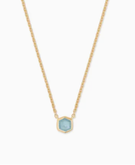 Davie Necklace in 18k Gold Vermeil Birthstone | Multiple Colors