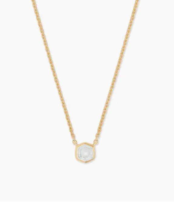 Davie Necklace in 18k Gold Vermeil Birthstone | Multiple Colors