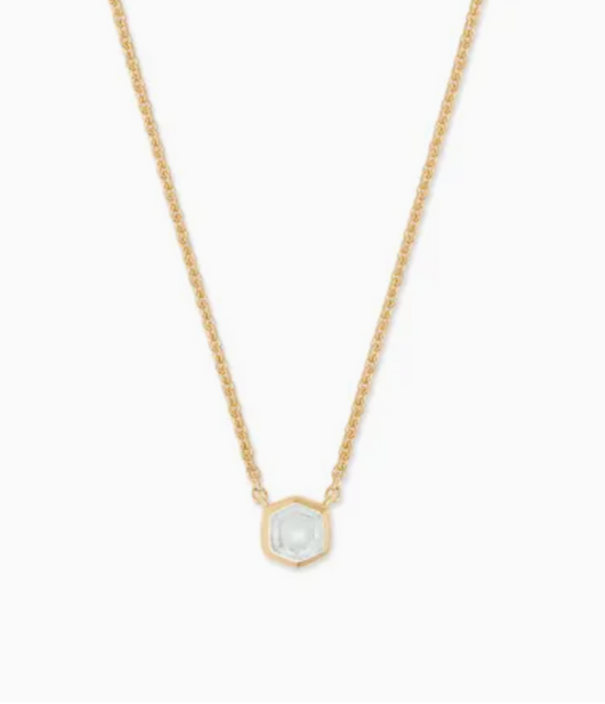 Davie Necklace in 18k Gold Vermeil Birthstone | Multiple Colors