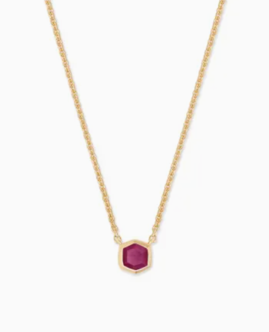 Davie Necklace in 18k Gold Vermeil Birthstone | Multiple Colors