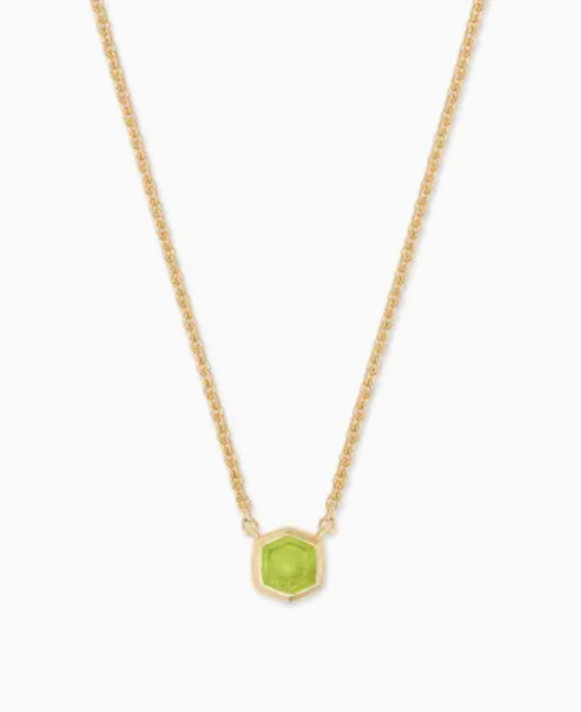 Davie Necklace in 18k Gold Vermeil Birthstone | Multiple Colors