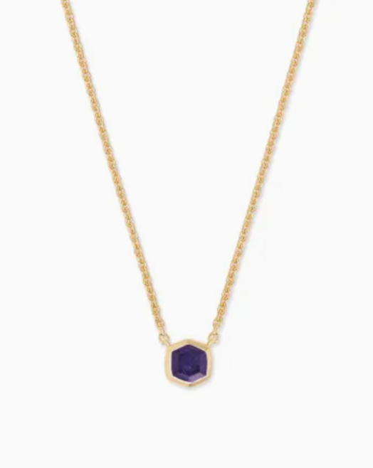 Davie Necklace in 18k Gold Vermeil Birthstone | Multiple Colors