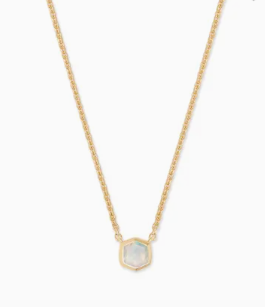Davie Necklace in 18k Gold Vermeil Birthstone | Multiple Colors