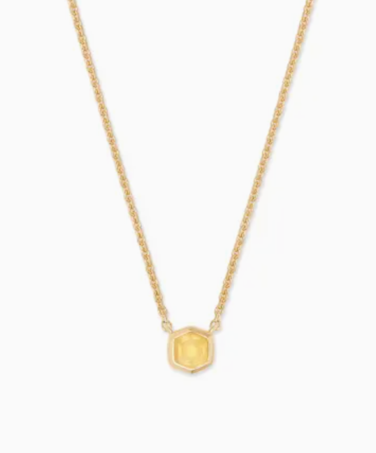 Davie Necklace in 18k Gold Vermeil Birthstone | Multiple Colors