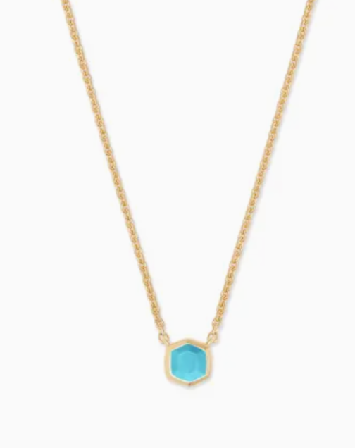 Davie Necklace in 18k Gold Vermeil Birthstone | Multiple Colors