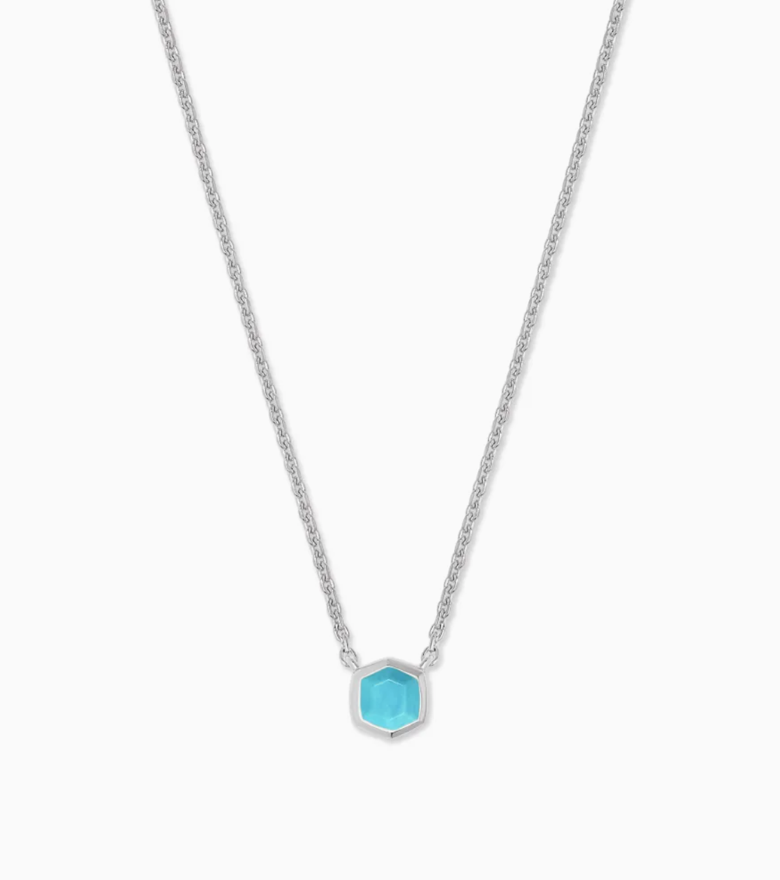 Davie Necklace in Sterling Silver Birthstone | Multiple Colors