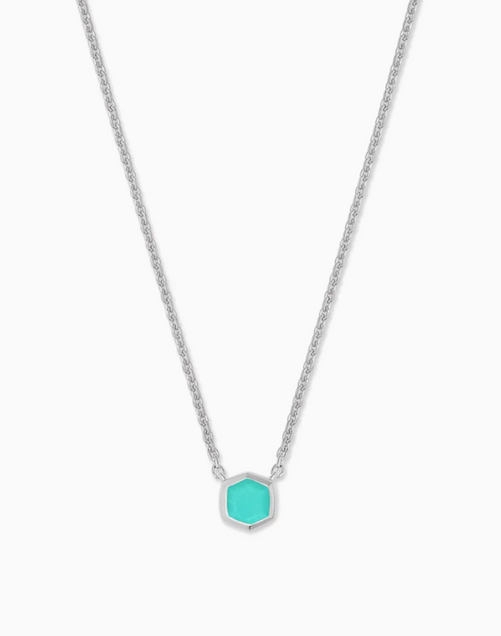 Davie Necklace in Sterling Silver Birthstone | Multiple Colors