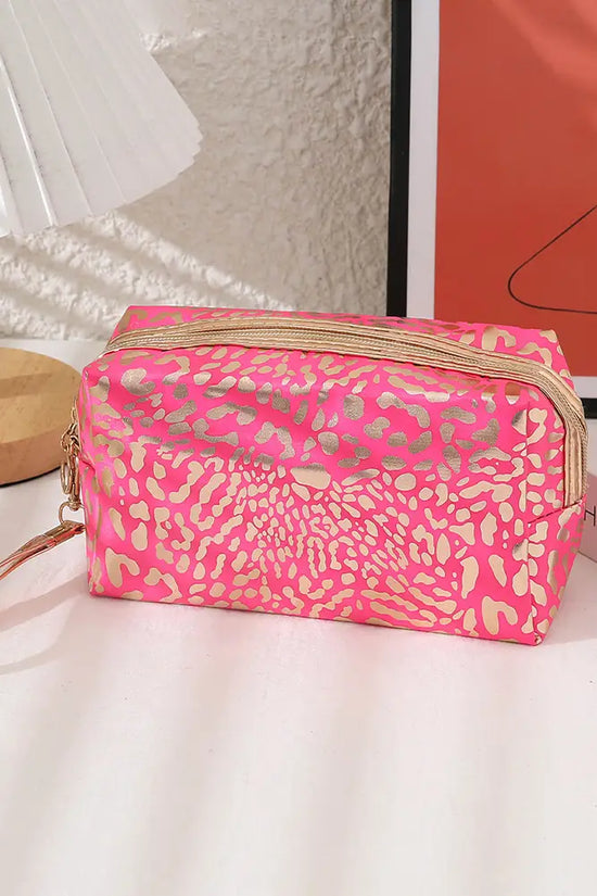 Metallic Leopard Cosmetic Bag