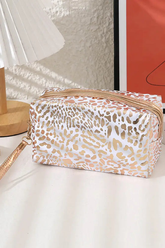 Metallic Leopard Cosmetic Bag