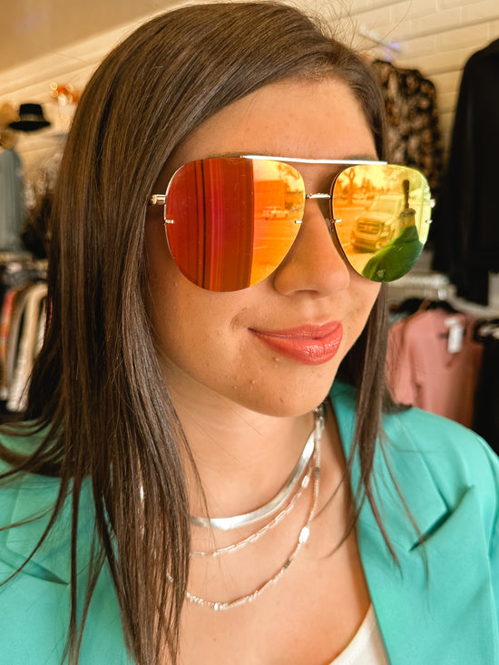 Rimless Aviator Sunglasses | Multiple Colors