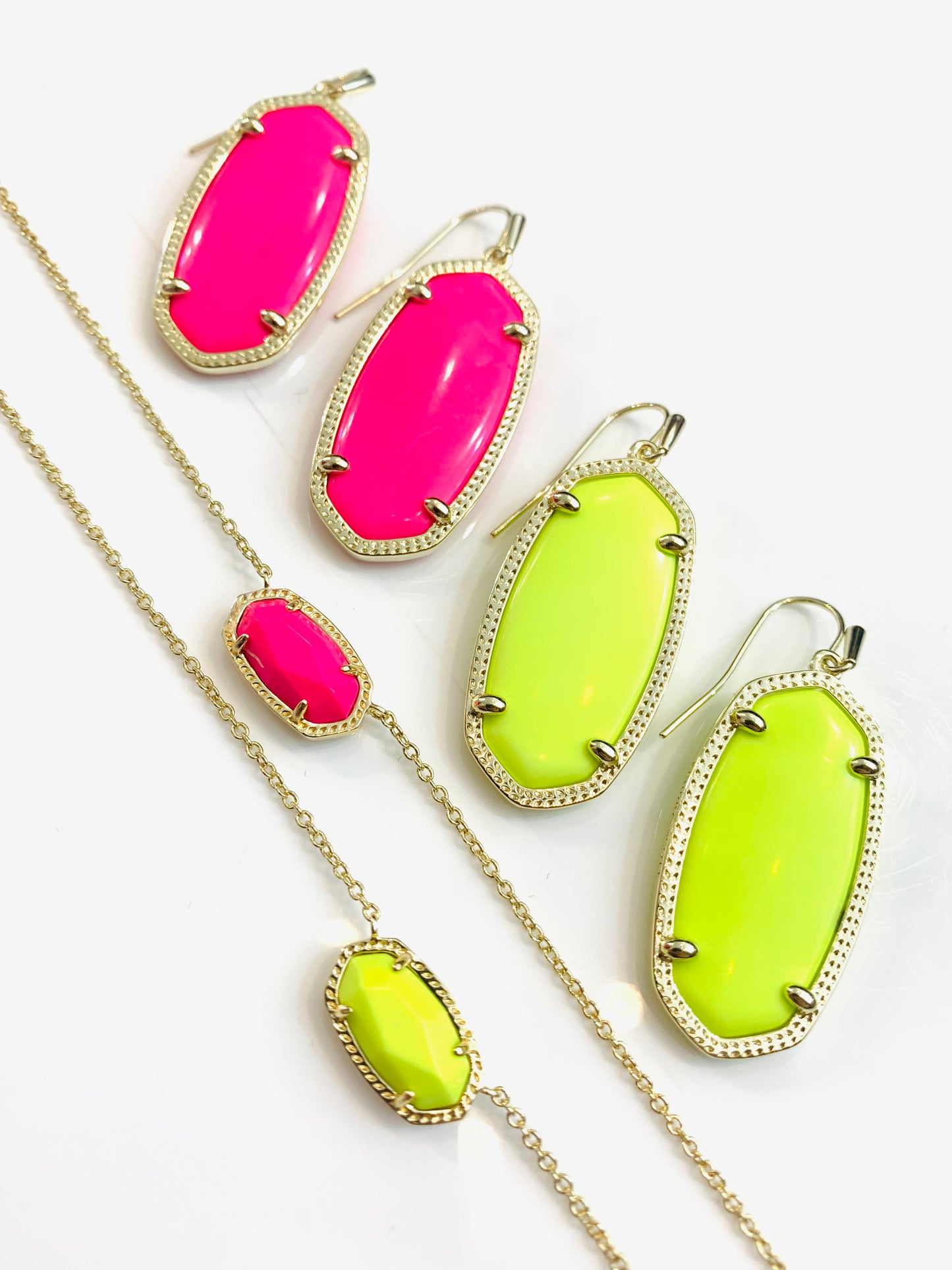 Load image into Gallery viewer, Elle Earrings in Neon Yellow
