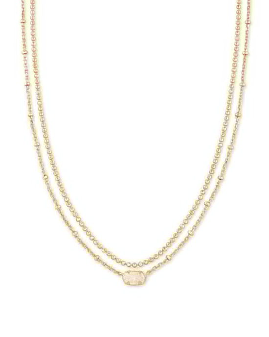 Emilie Multi Strand Drusy Necklace | Multiple Colors