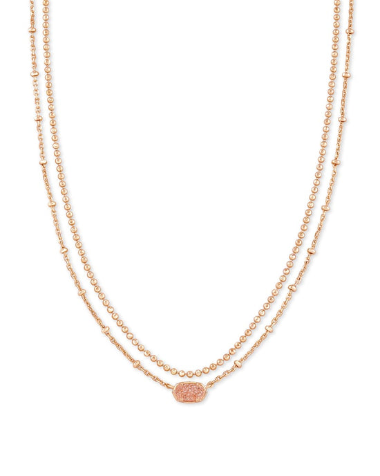 Emilie Multi Strand Drusy Necklace | Multiple Colors